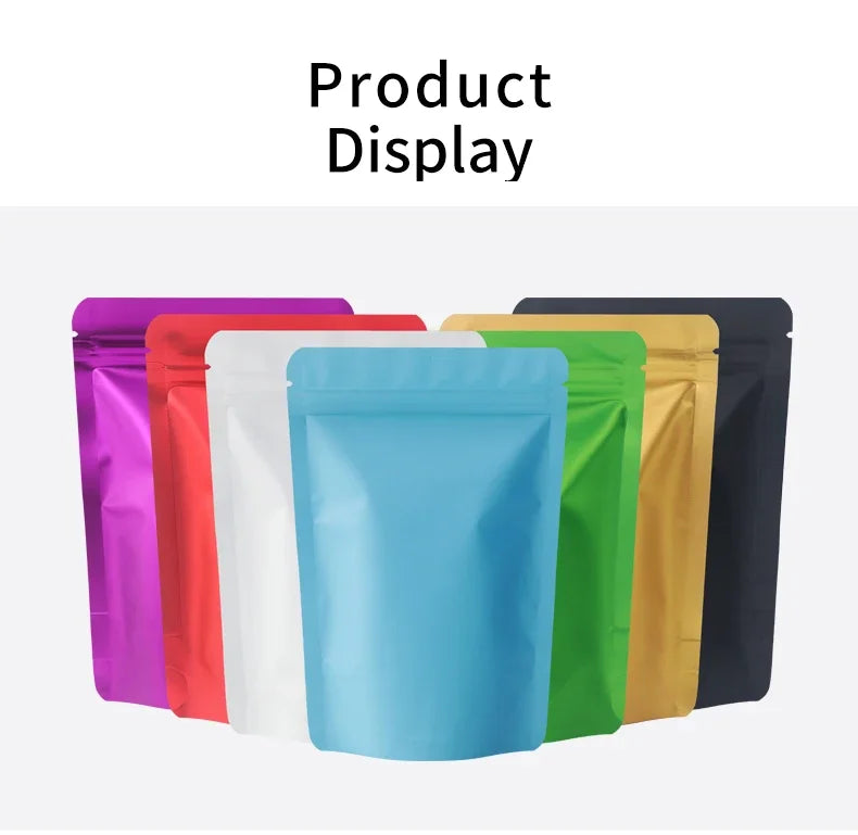 100pcs Durable Moisture Proof Zipper Seal Mylar Bags