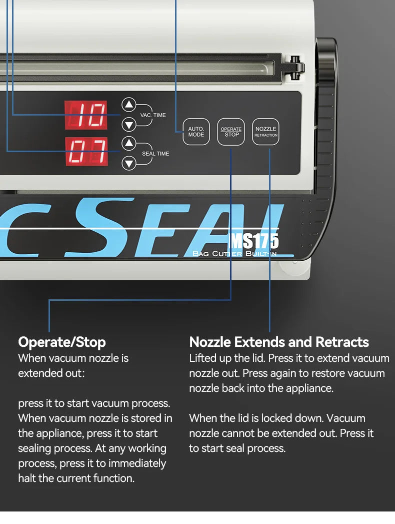 Magic Seal Ms175 Vacuum Sealer Machine Sous Vide