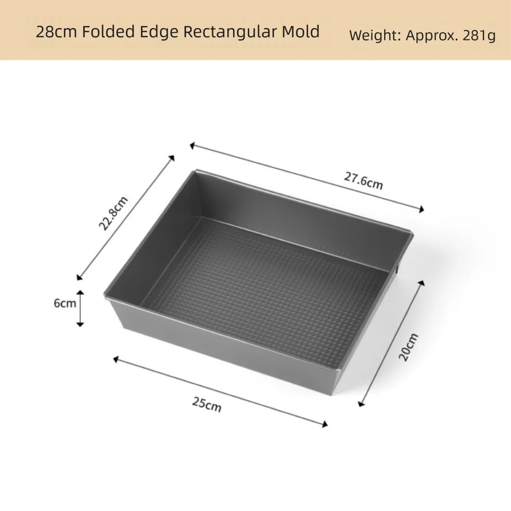 Thickened Carbon Steel Rectangle Loaf Pan Nonstick Baking