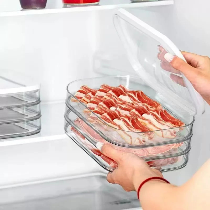 Meat Container Fridge Stackable Cold Cuts Storage Containers