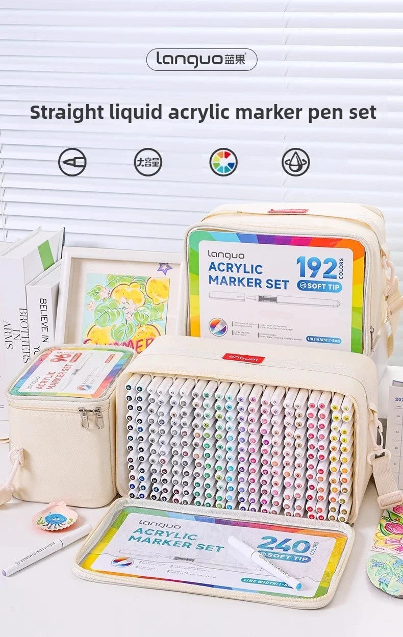 Languo 288/9 Colors Direct Liquid Acrylic Paint Pens
