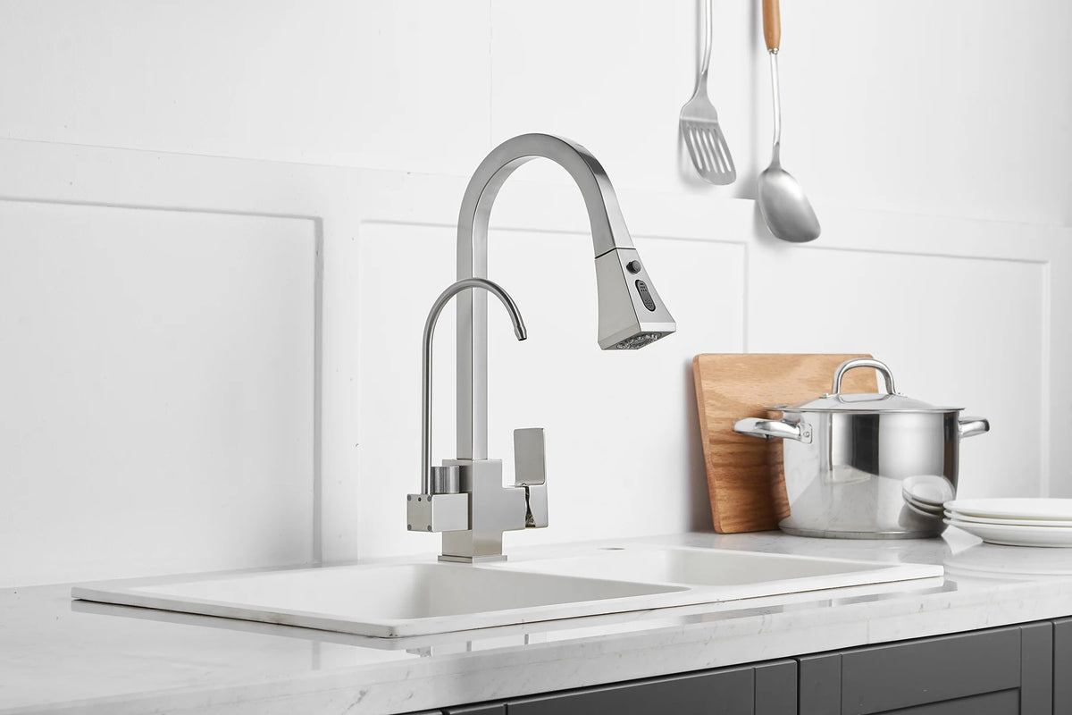 Square Touch On Filter Faucets Pull Down Cold