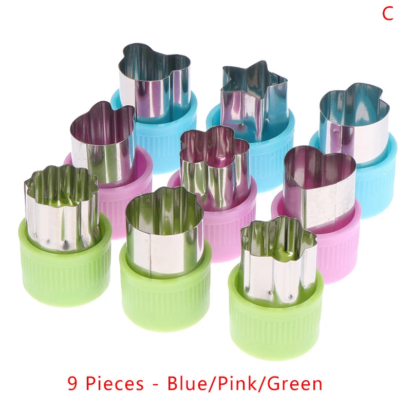 1set Multi-Style Vegetables Cookie Cutter Embossing Mould Cook