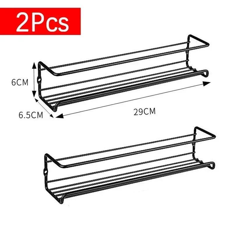 2pcs Organizer Metal Hanging Racks Restaurant Wall-Mounted
