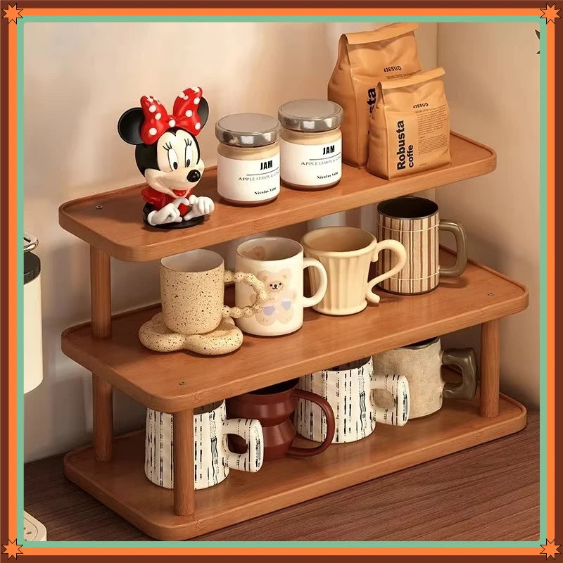 Mid-Century Vintage Coffee Mug Holder Multi-Layer Desktop Cup