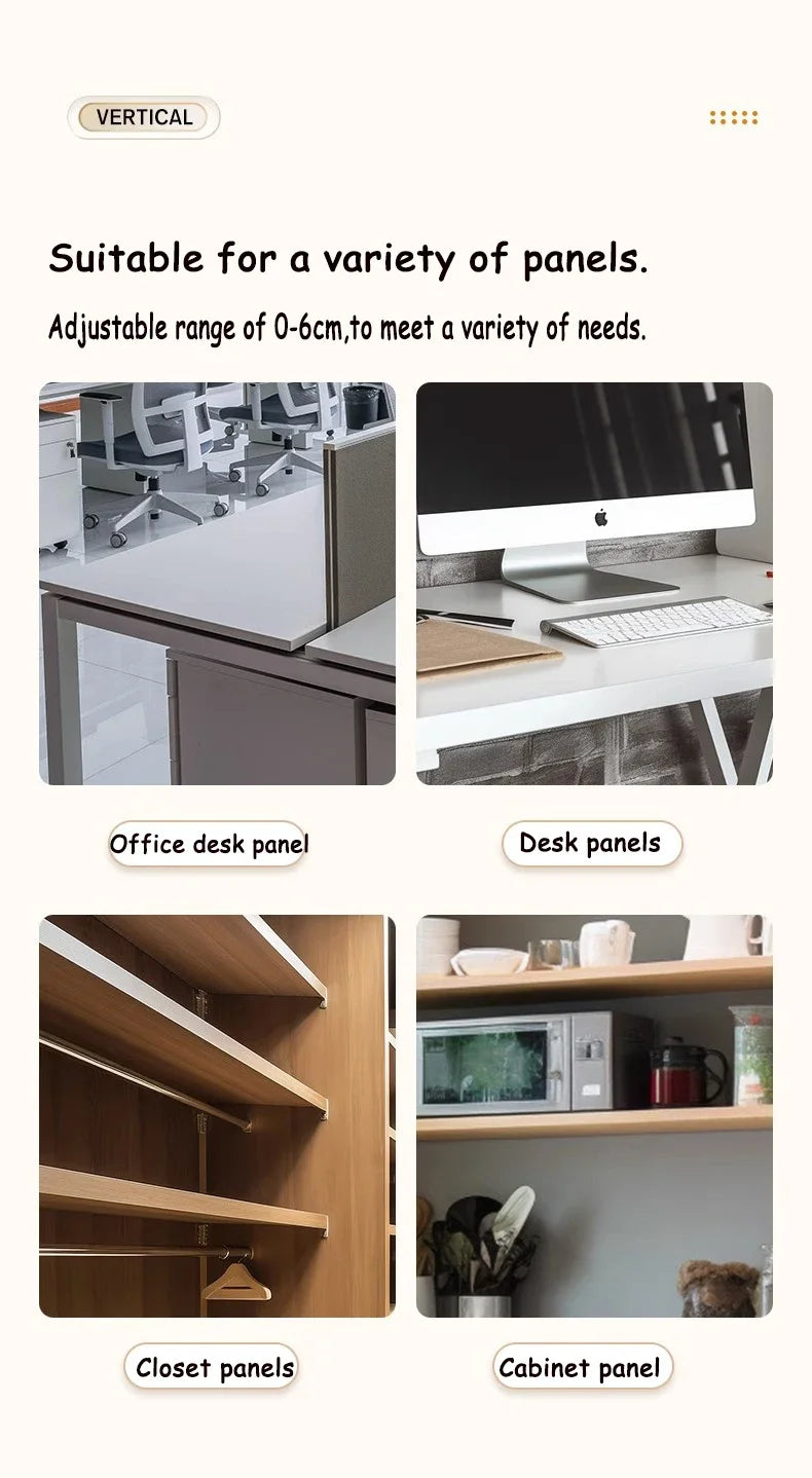 Telescopic Under Table Storage Rack Metal Cable Management