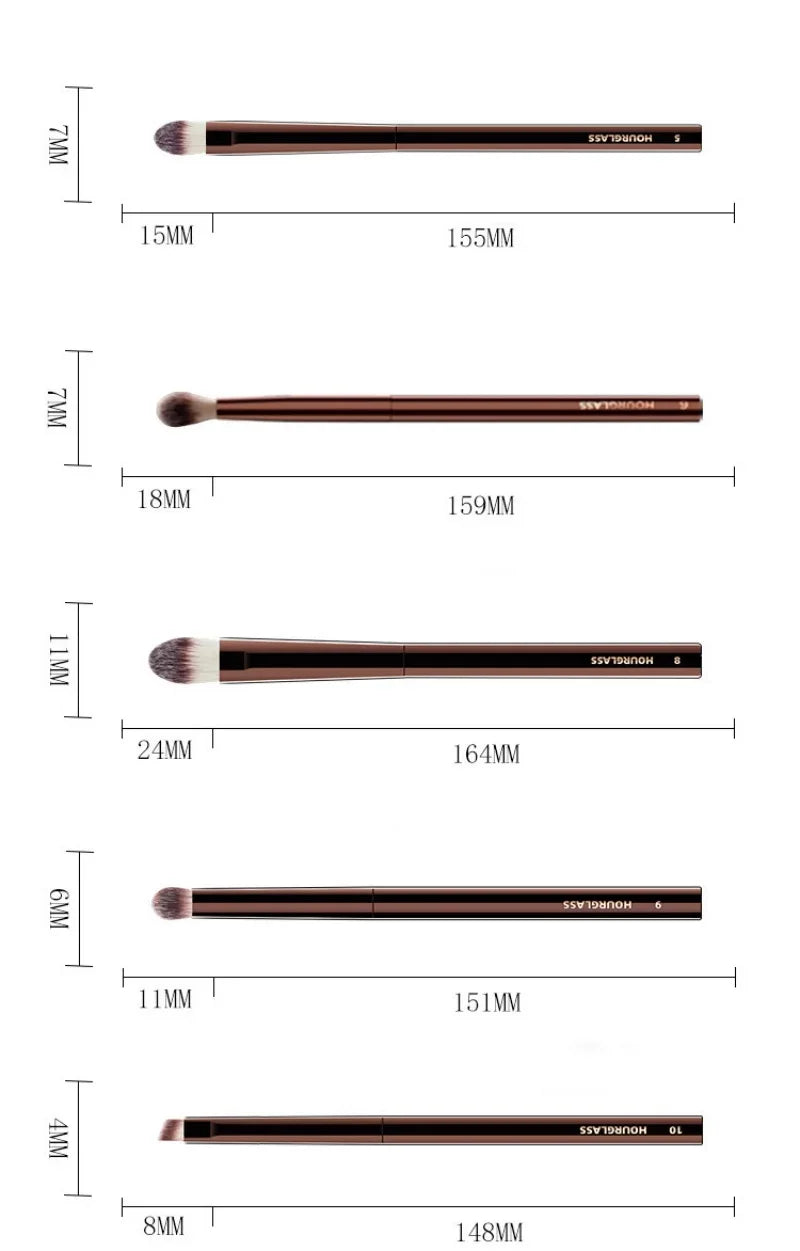 Hourglass Full 23pcs Luxury Makeup Brushes Soft Synthetic