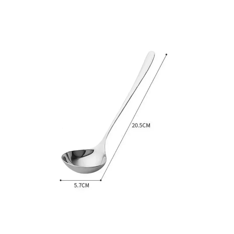 2/1pcs Stainless Steel Spoon Thicken Long Handle Soup