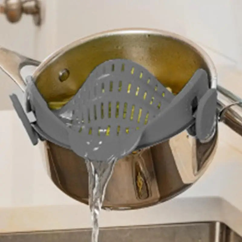 1pc Pot Strainer Handheld Drainer Noodles Pasta Adjustable