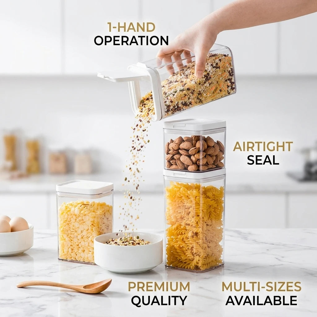 Opening Lid Sealed Jar Transparent Body Food Grade