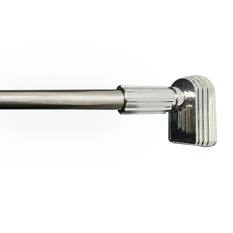 Silvery Adjustable Stainless Steel Shower Curtain Rod Clothes