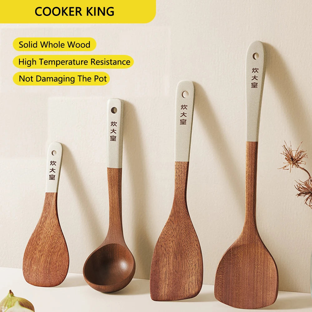 Cooker King Ebony Wood Spatula Non Stick Pan