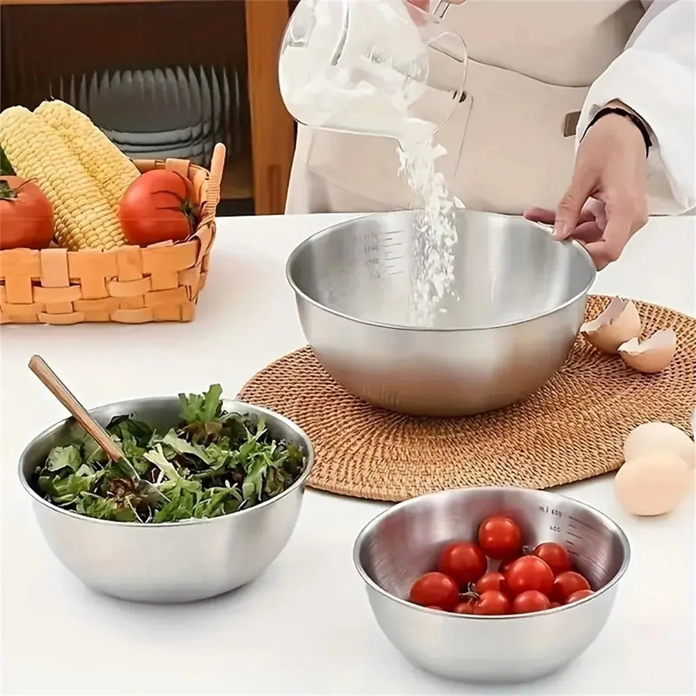 1-3 Stainless Steel Bowl Scale Cooking Baking Food