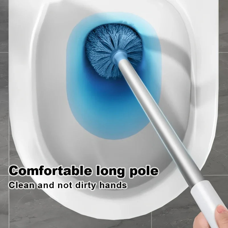 Toilet Brush Holder Wall Mounted Long Handle Toilet