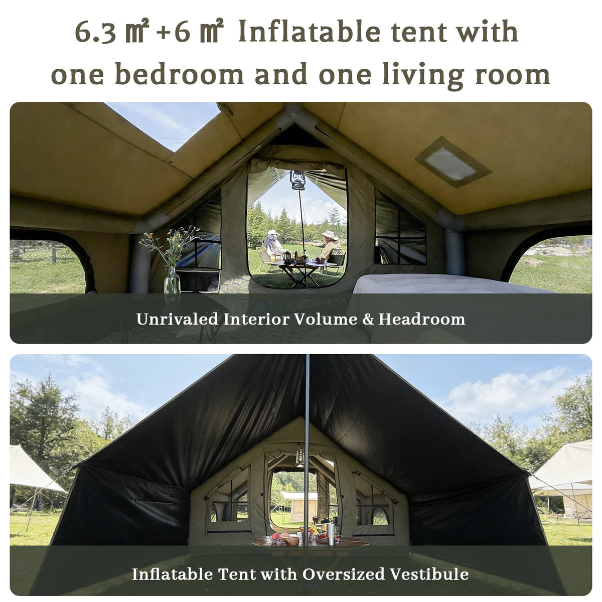 Pakicetus Inflatable Skylight Tent 4-6 Person Outdoor Family