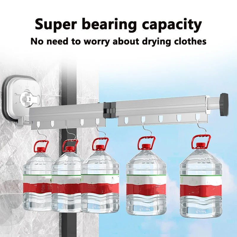 White No Punching Drying Rack Suction Cup Drying