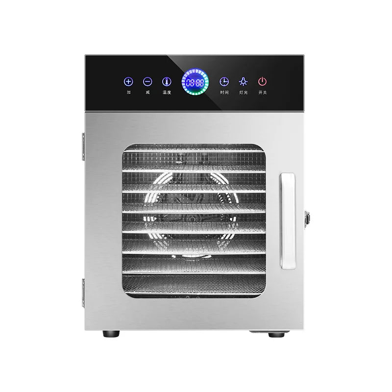 8-Tier Stainless Steel Food Dehydrator Commercial Power Digital