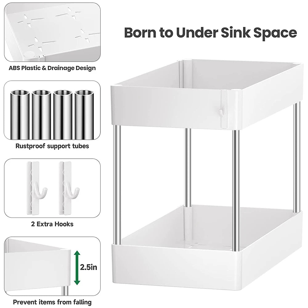 Tier Under Sink Organizer Organizer Cabinet Storage Rack