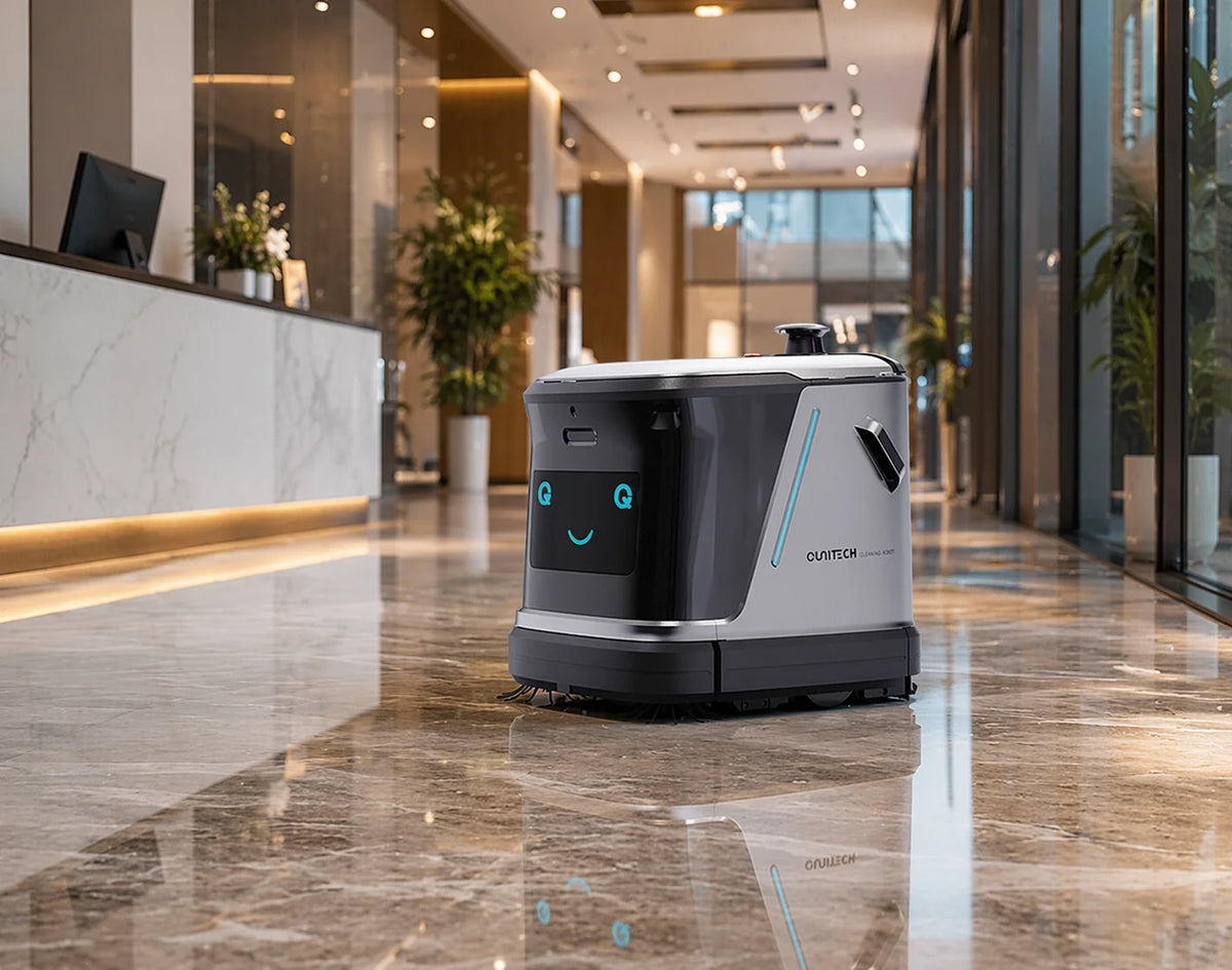 Ounitech Q3-G Commercial Floor Cleaning Robot 3-In-1 Sweep