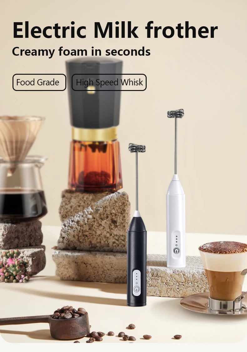 Minl Mik Frother Usb Rechargeable Speeds Foam Maker
