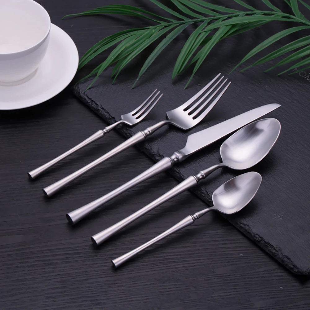 Pieces Knife Fork Spoon Gold Cutlery Complete Stainless
