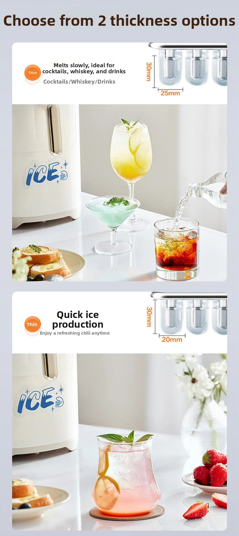 Mini Ice Maker Machine Dorm Student Automatic Ice