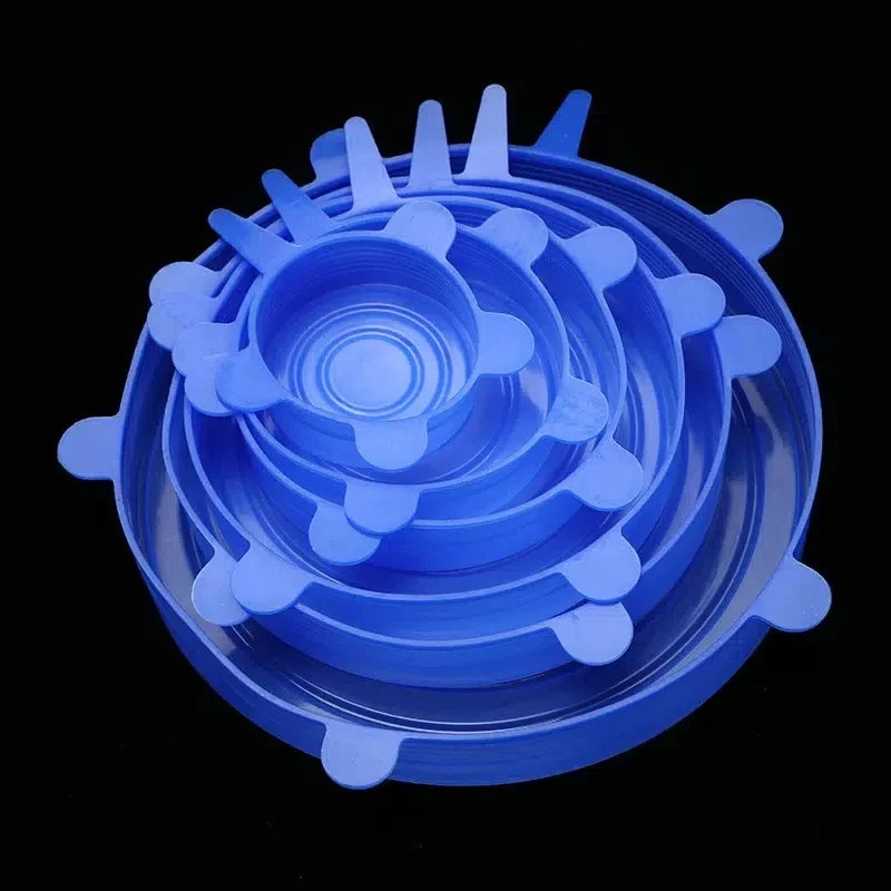 6pcs/Set Silicone Stretch Lids Reusable Durable Food Storage