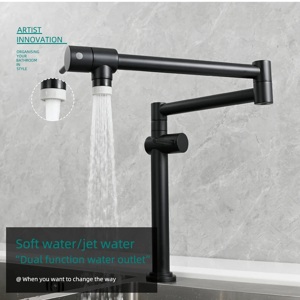 Ciencia Brass Pot Filler Faucet Wall Mount Sink