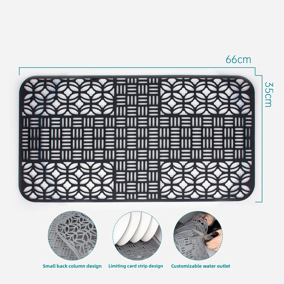 Sink Silicone Mat Anti-Scratch Honeycomb Pad Dishwashing Basin