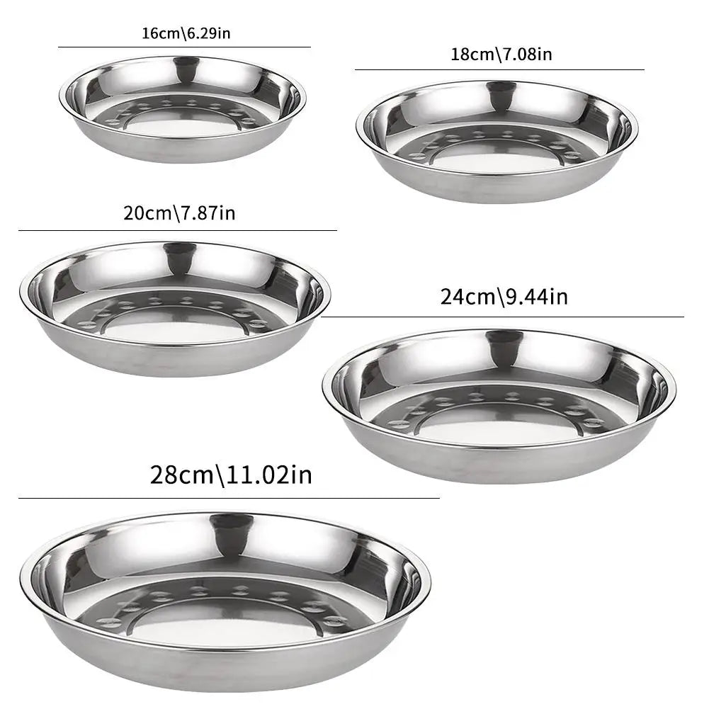 Stainless Steel Plate Oval Fish Dish Dinner Dessert