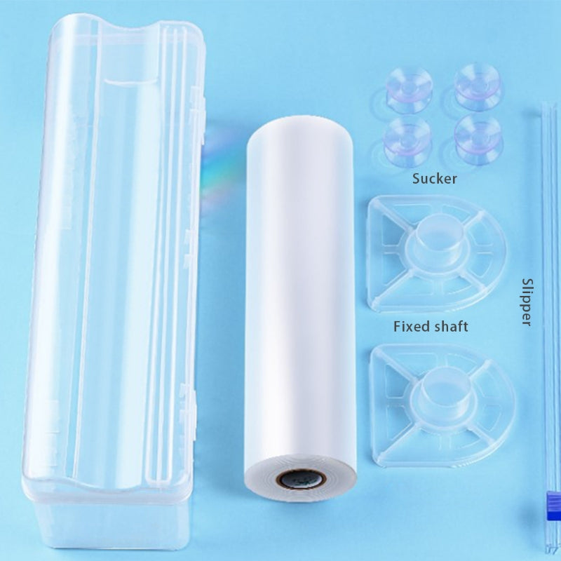 Reusable Food Plastic Wrap Dispenser Cutter Adjustable Cling