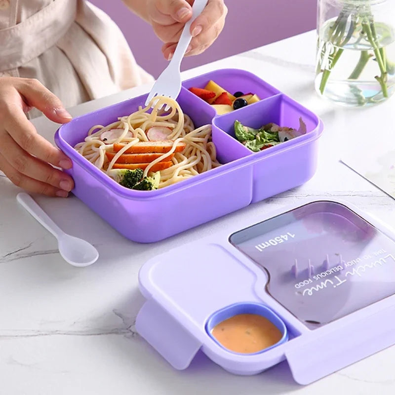 Lunch Box Office Bento Box Fork Spoon Microwave