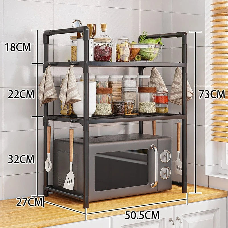 Multi-Purpose Storage Rack - Thickened Adjustable Shelf Microwave