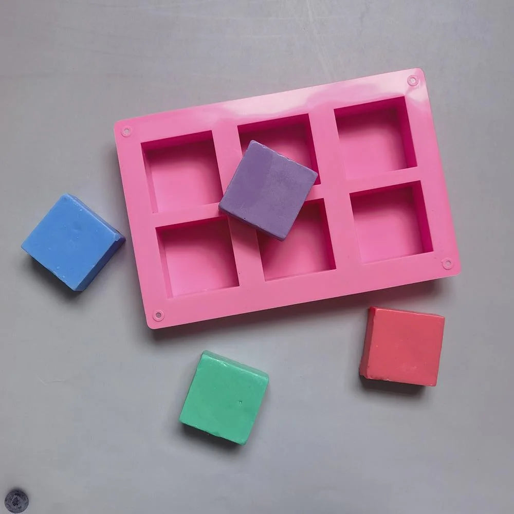 Handmade Holes Lovely Square Silicone Soap Mold Soap