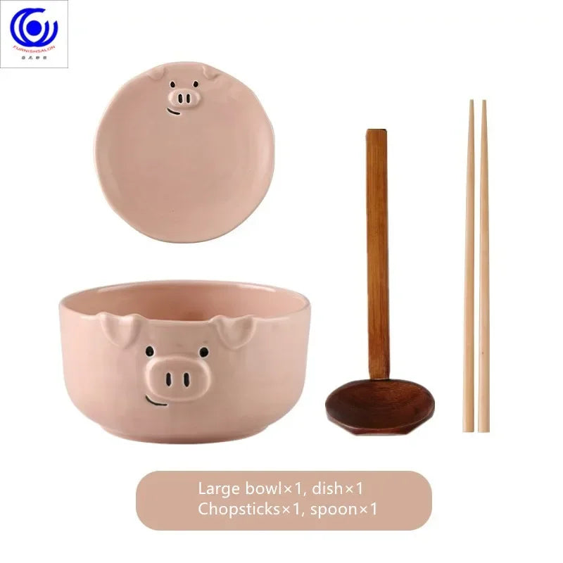 Cute Dish Ceramic Japanese Cartoon Tableware Creative Personality