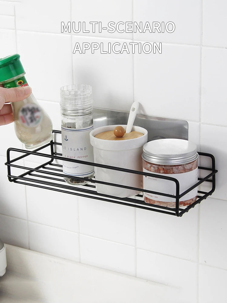 Bathroom Storage Rack Organizer Shelf Black Shelves Corner