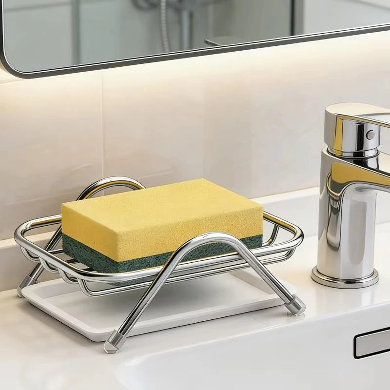 Soap Holder Detachable Drain Tray Stainless Steel Rustproof