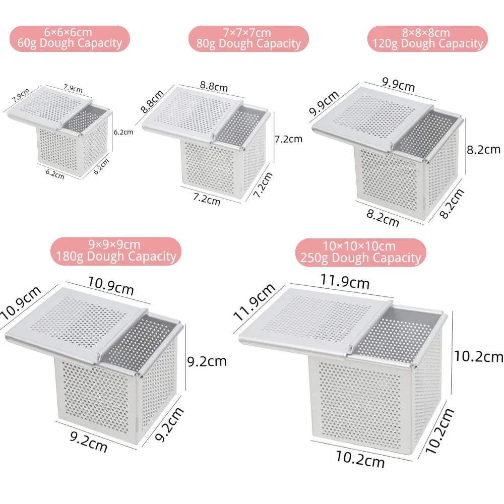 Mini Toast Box Croissant Cube Mold Mini Pullman