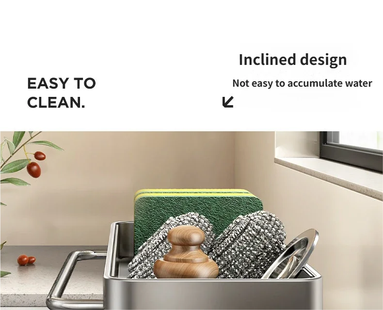 No Drill Suction Cup Sink Caddy Towel Bar