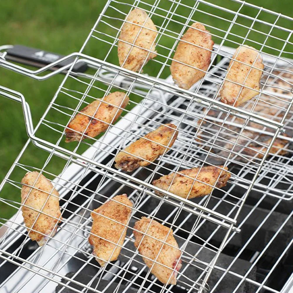 Folding Outdoor Camping Stainless Steel Bbq Rack Removable