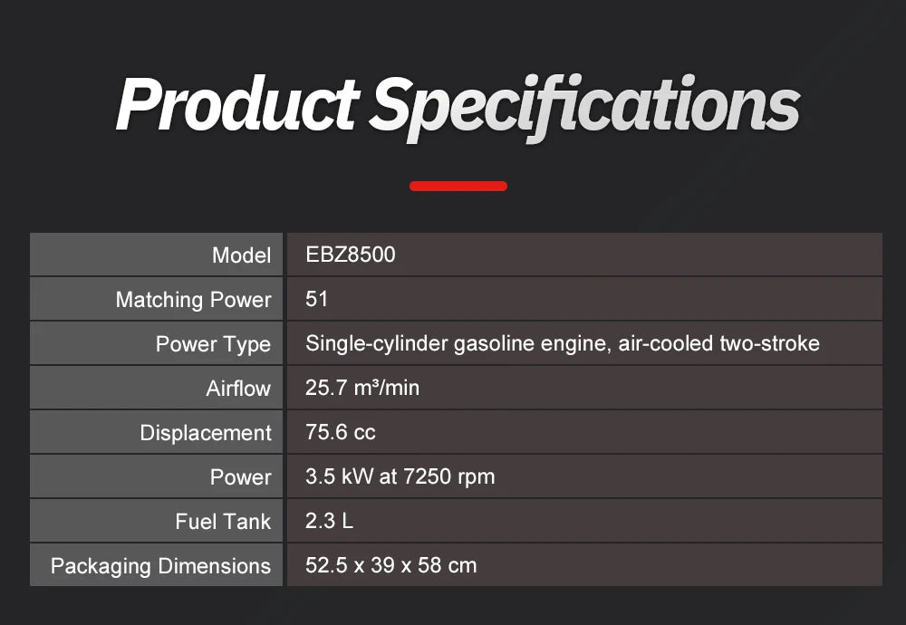 Heavy Duty Petrol Leaf Blower 3500w High Power