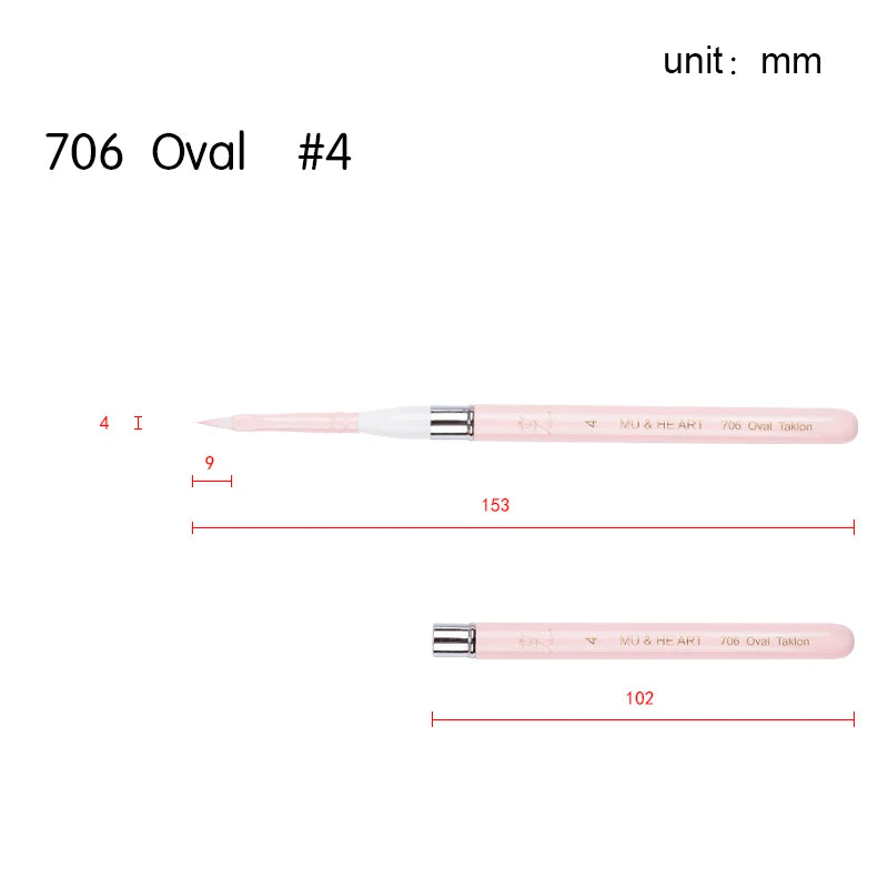 Pink Travel Minipen Korean Synthetic Hair Artist Acrylic