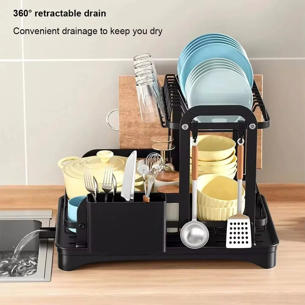 Tier Dish Bowl Drainer Storage Rack Dish Drying