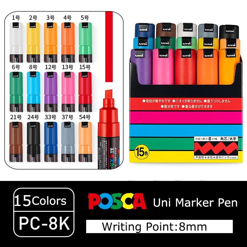 Uni Posca Full Marker Pen Storage Bag Pc-1m
