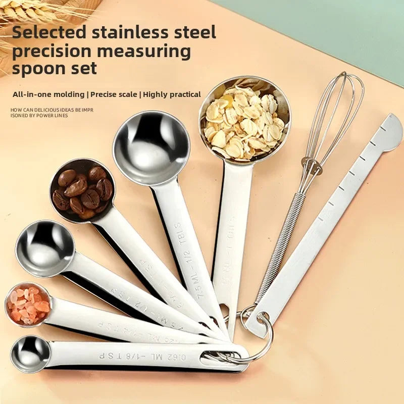 Stainless Steel Measuring Spoon 4/6/7/8 Scale Measuring Ruler