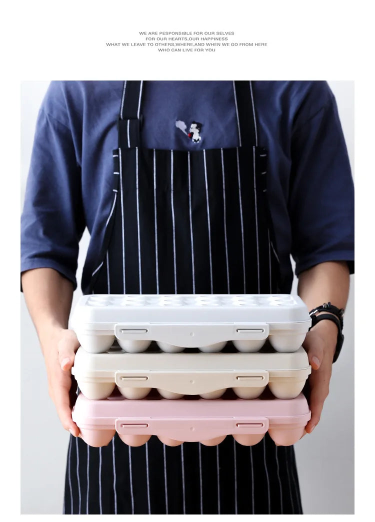 Egg Storage Box Refrigerator Plastic Airtight Fresh Keeping
