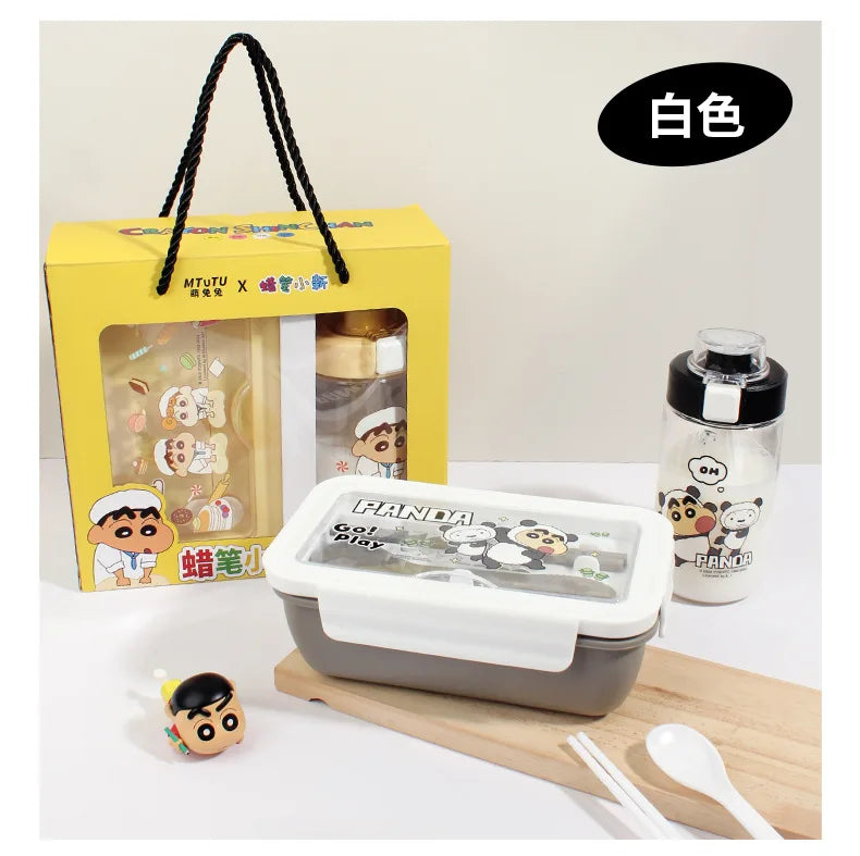Crayon Shinchan Lunch Box Water Cup 2-Piece Food