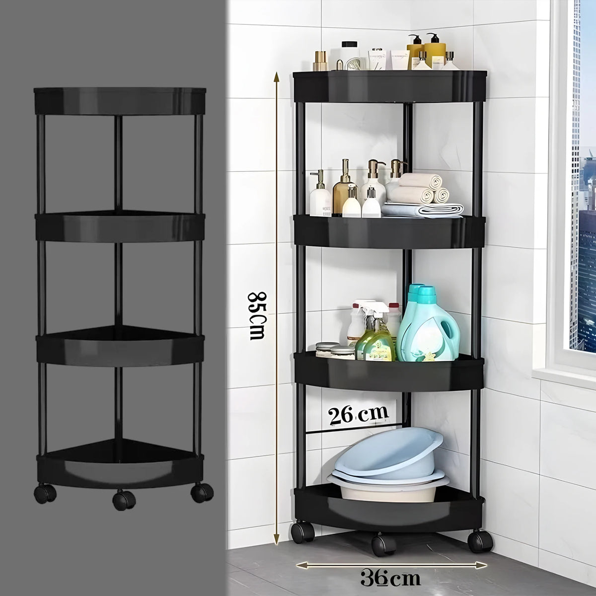 Swivel Wheels Small Cart Shelf Snacks Racks Trolley