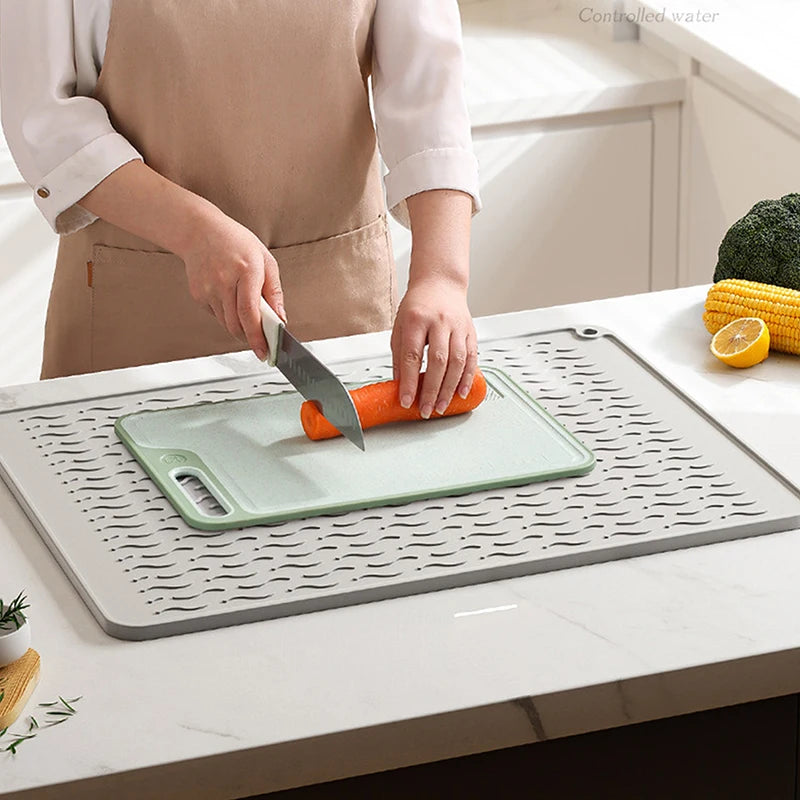 Silicone Dish Drying Mat Heat Resistant Foldable Non-Slip