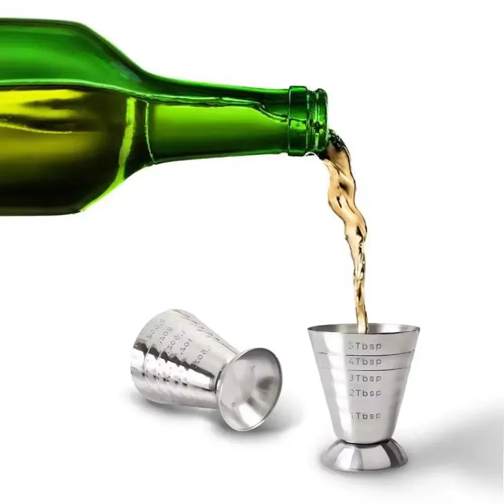 1pc 75ml Stainless Steel Measuring Cup Cocktail Mixing